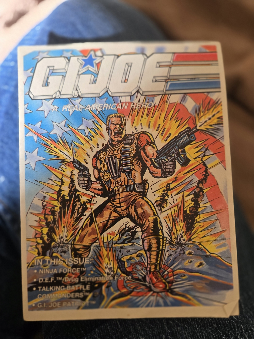 G.I. Joe Vintage Comic Cover - Red, Blue, Yellow Artwork